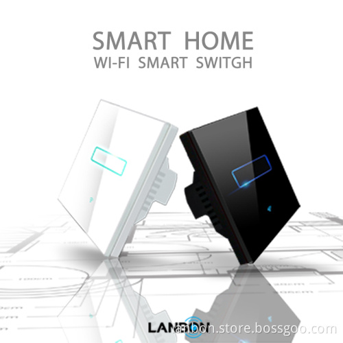 L6 series Touch Screen Smart Switch Curtain Wireless Remotable Crystal Glass Panel Wall Switch for Smart Home